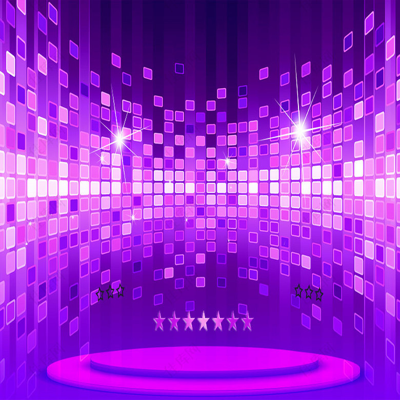 紫色小方块星光背景