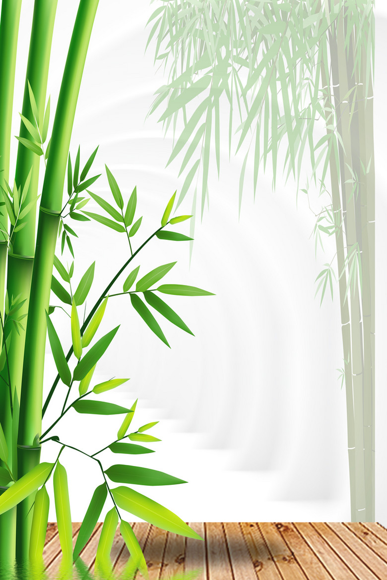 绿色竹林海报背景