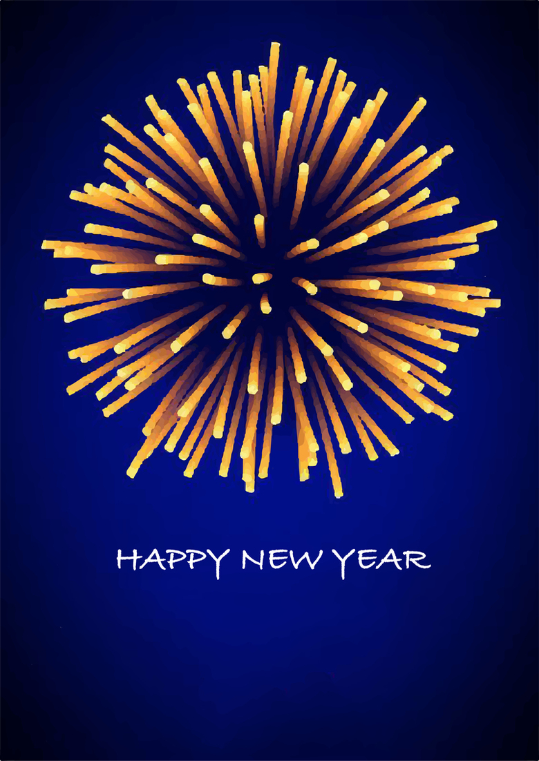 新年创意薯条烟花广告背景素材