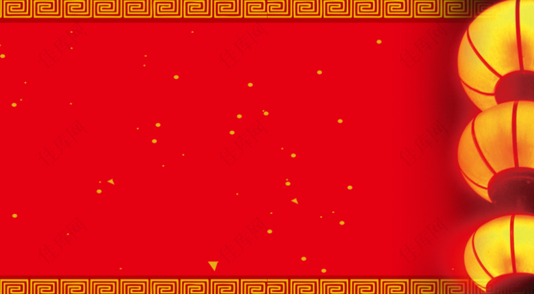 灯笼底纹红色新年节日背景