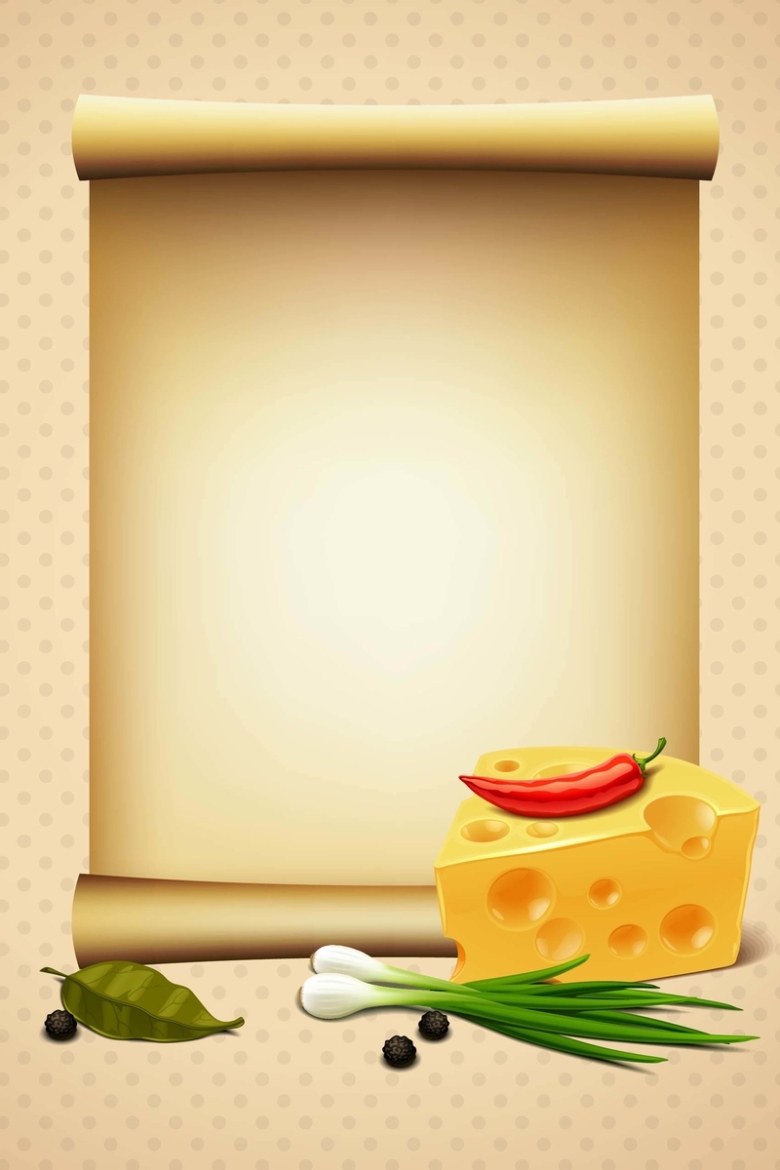 手绘矢量西餐快餐美食奶酪蔬菜海报背景图