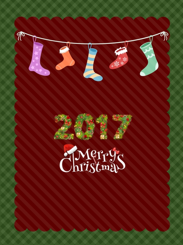 矢量圣诞节2017新年背景素材