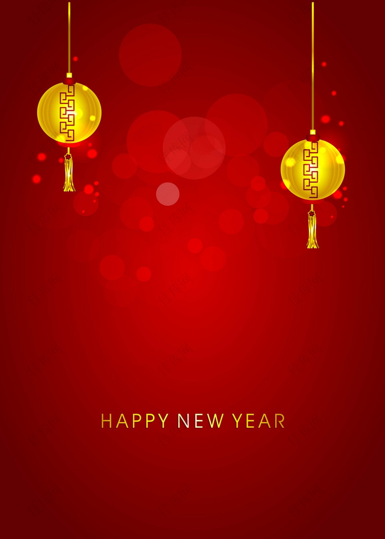 矢量新年中国风喜庆灯笼背景