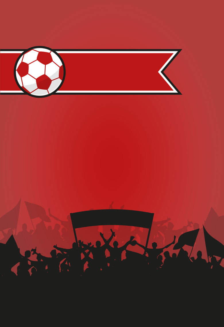 红色狂欢足球海报背景素材