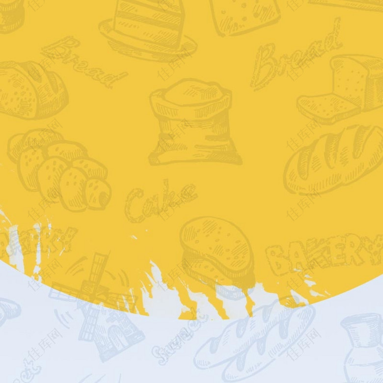 黄色小吃食品淘宝主图背景