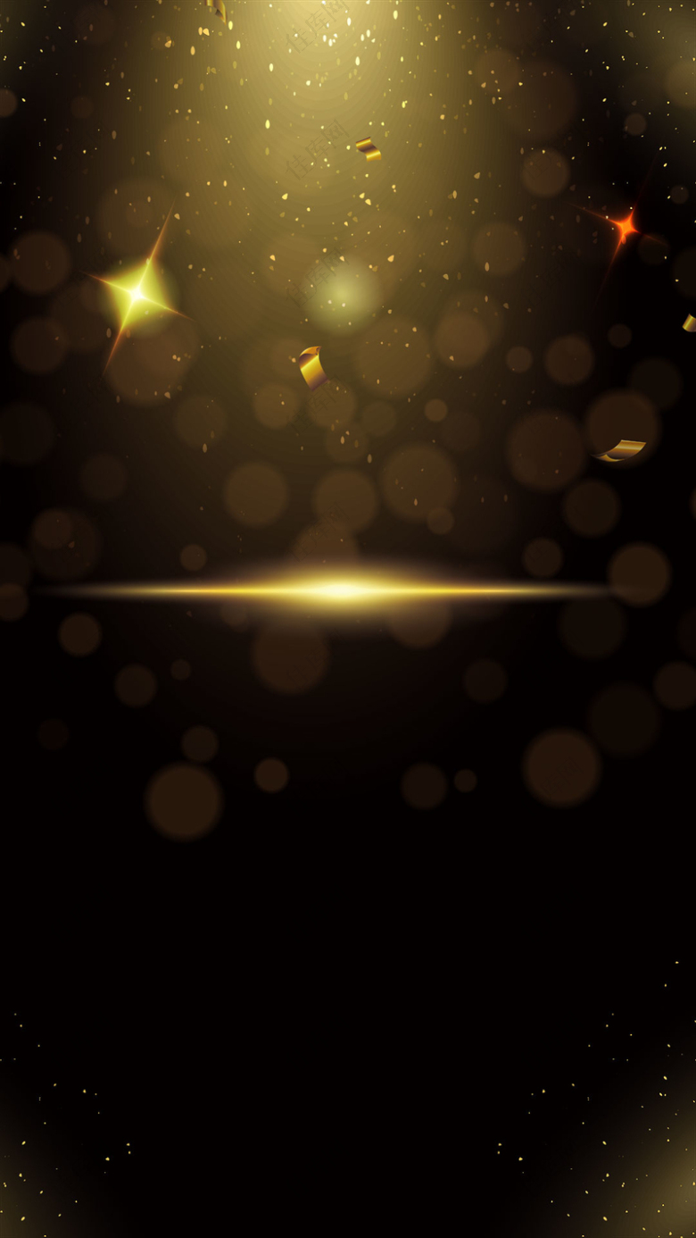 金色大气周年庆典光斑H5背景素材