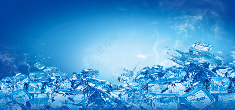 蓝色冰霜背景
