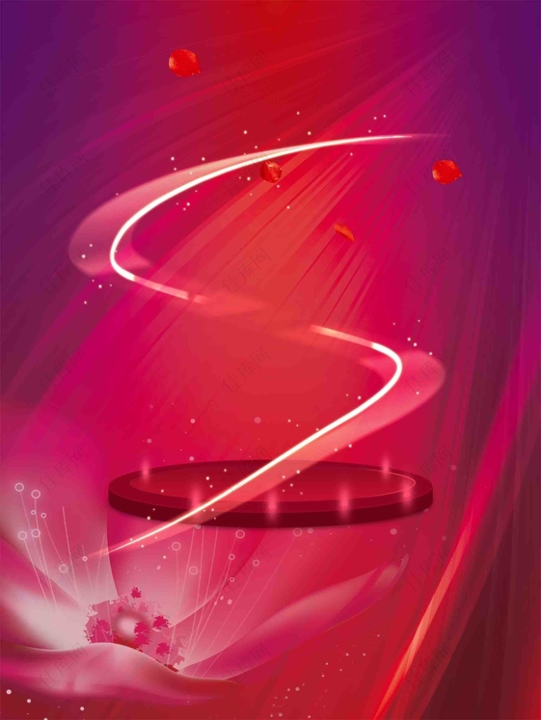 紫红色大气活动倒计时海报设计背景模板