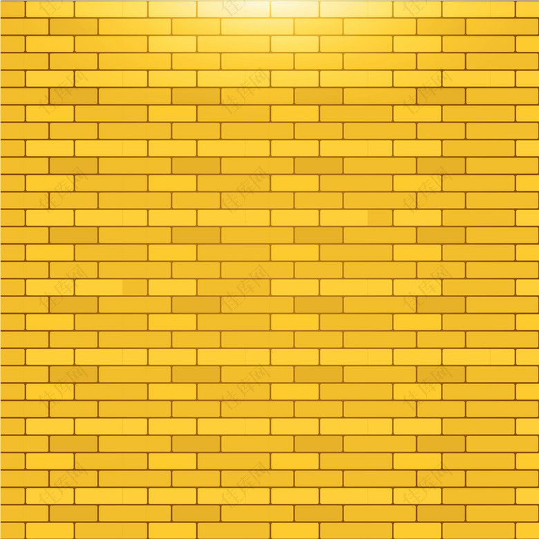 黄色渐变几何墙砖背景