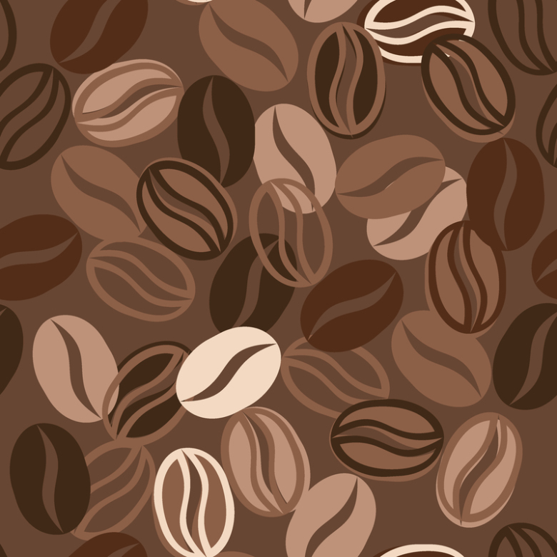 手绘褐色巧克力豆背景