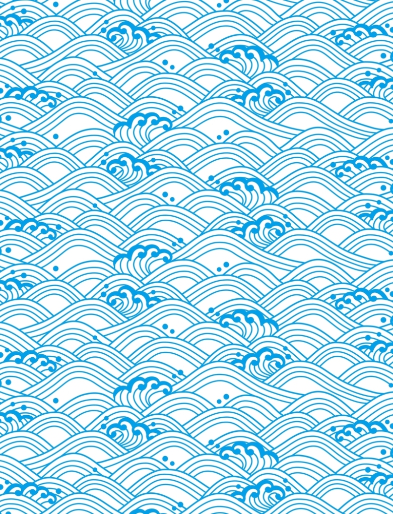 矢量古典中国风海水纹背景素材