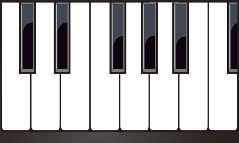 矢量黑白钢琴琴键背景素材