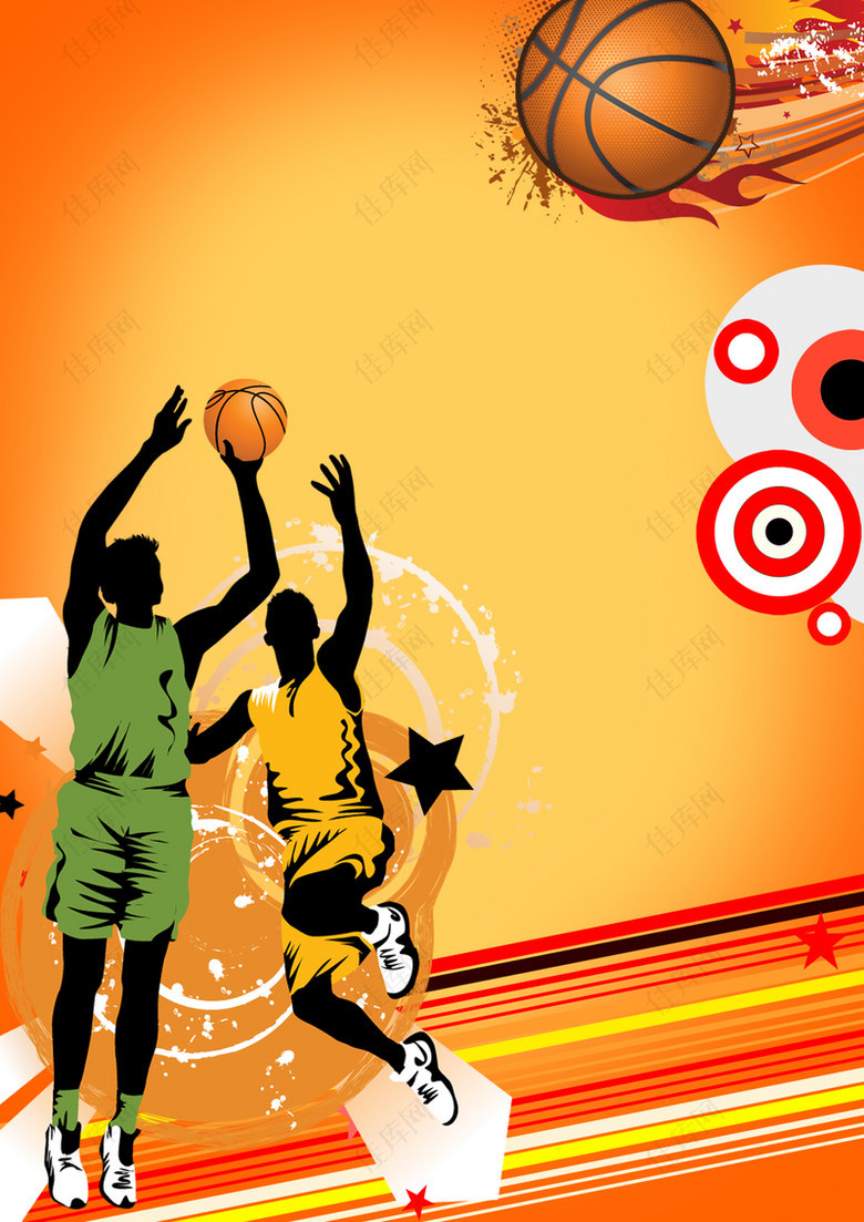 篮球跨度海报背景