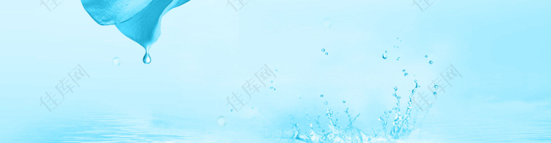 蓝色水滴平面海报banner