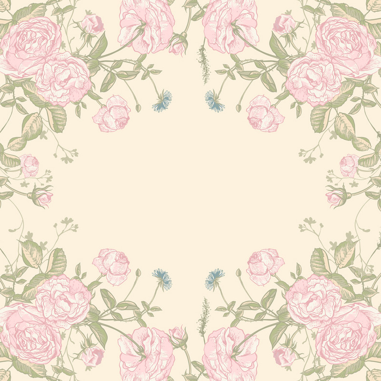 粉色欧式花朵背景图