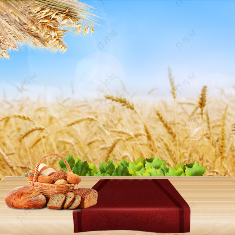 小麦制品背景