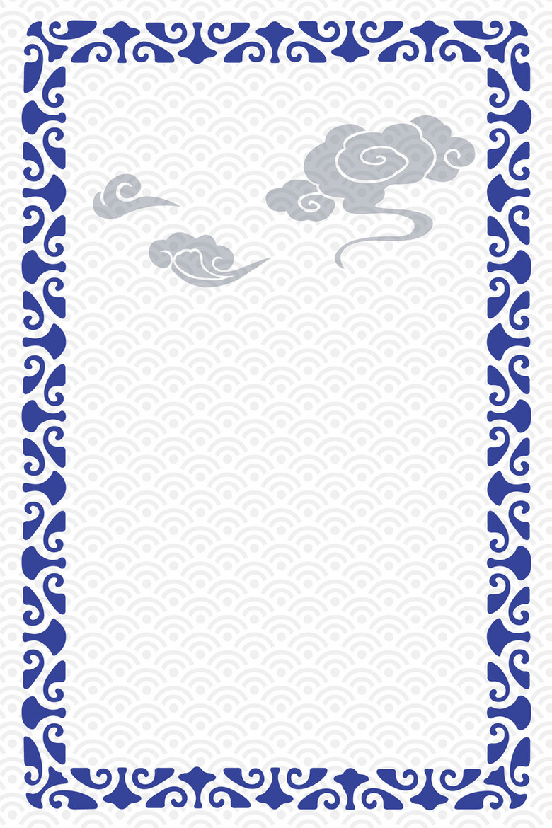 古典青花瓷花纹背景