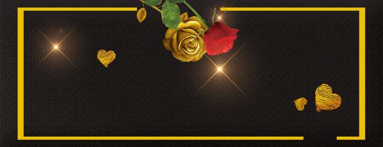 奢华金色玫瑰几何奢华黑色背景
