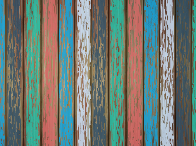 彩色做旧条纹木背景矢量素材