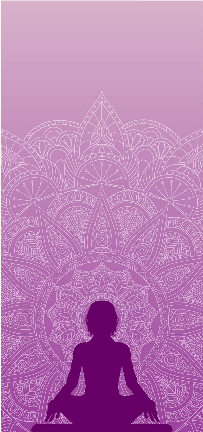 女人节紫色瑜伽海报背景