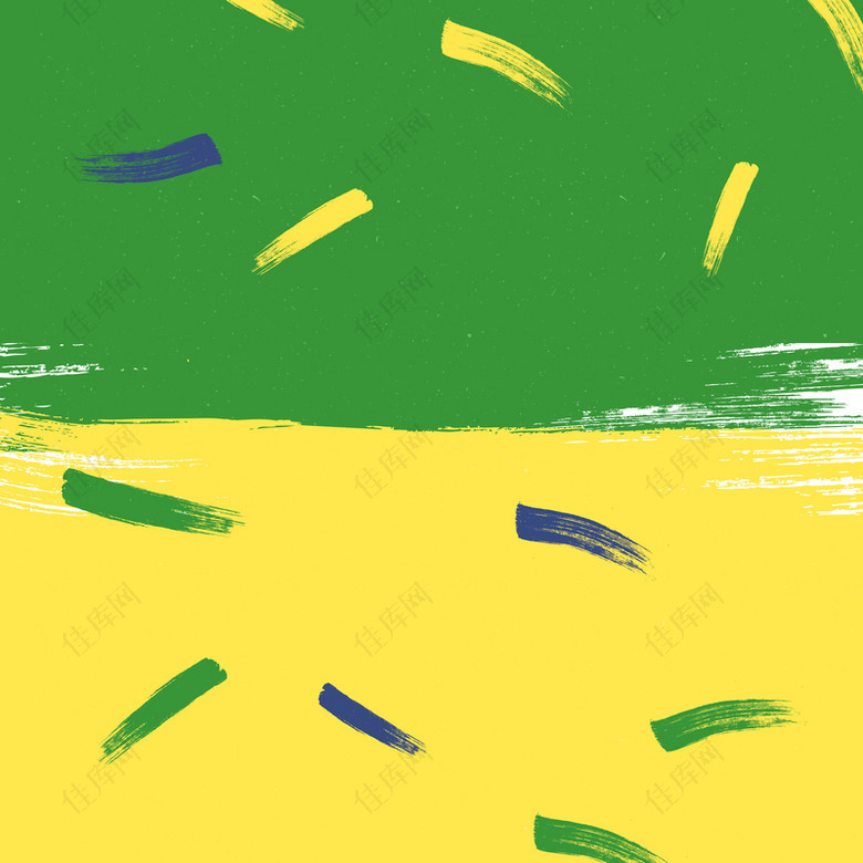 黄绿色水彩笔刷拼接背景素材