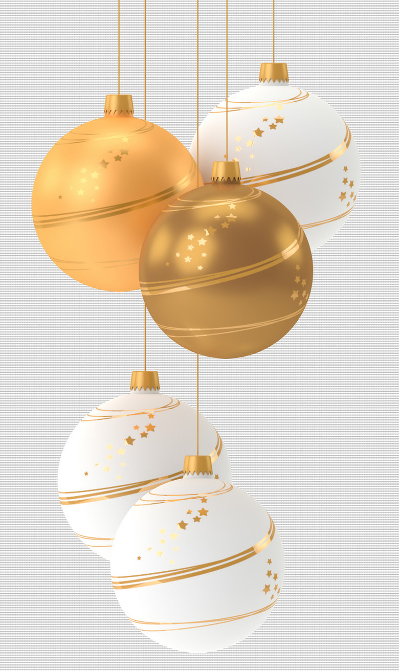 欧式圣诞球简约装饰背景素材
