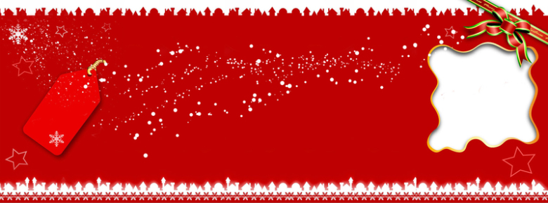 圣诞边框简约红色标签背景