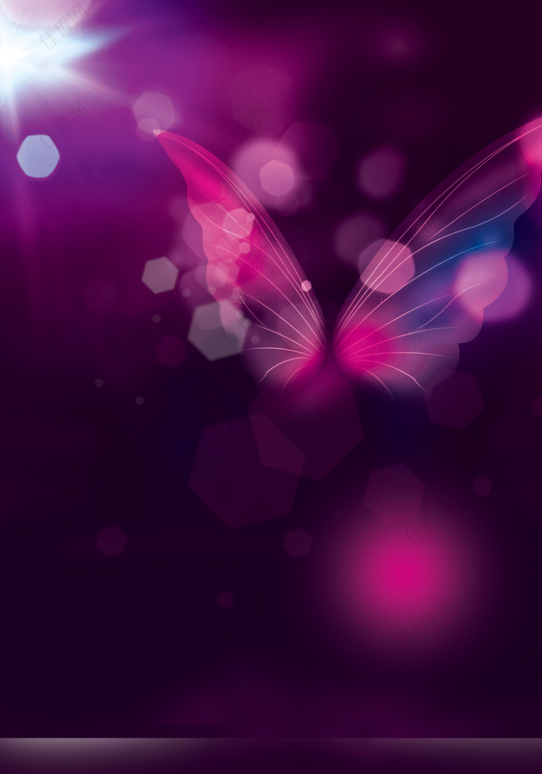 紫色蝴蝶翅膀背景素材