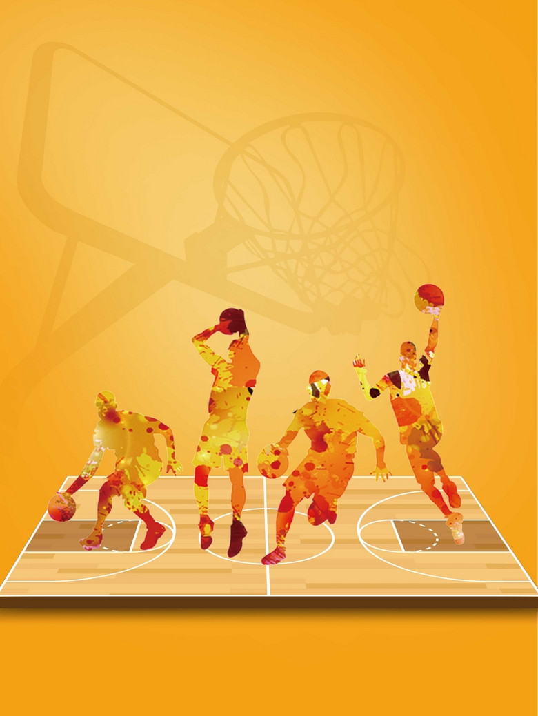 创意篮球比赛海报背景