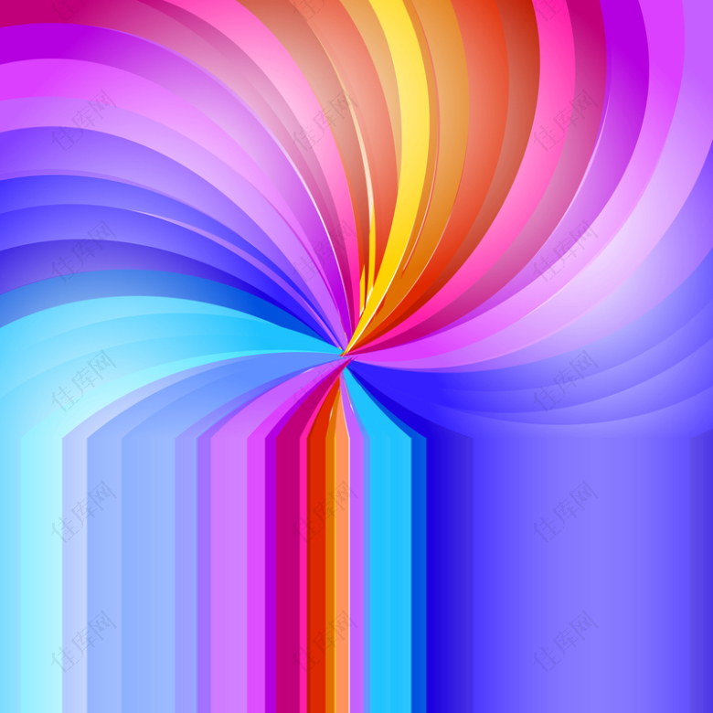 抽象旋涡彩色条纹矢量背景
