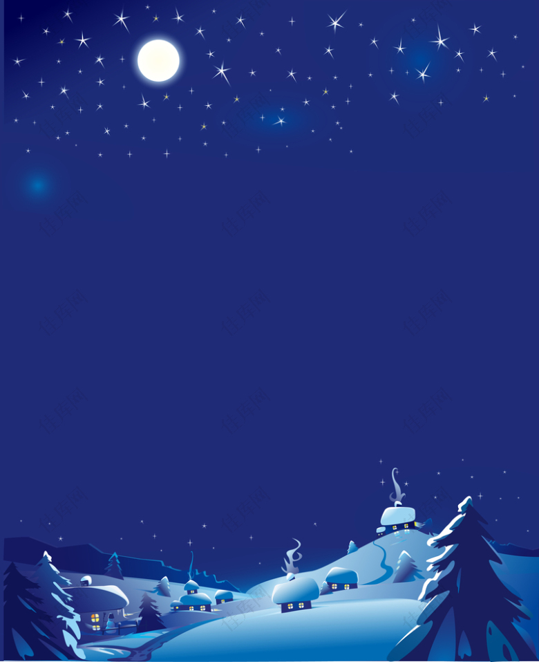 平安夜下雪冬季海报背景素材
