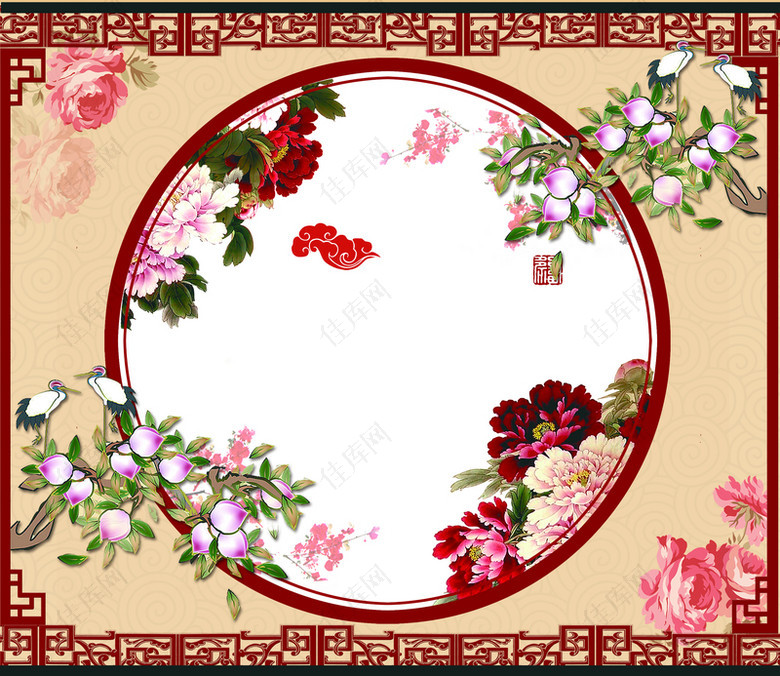 中国花窗背景素材