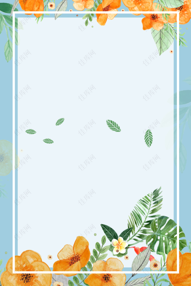 简约植物花朵海报