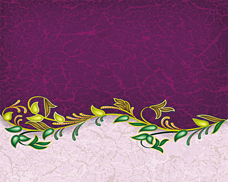 紫色纹理花卉边框背景