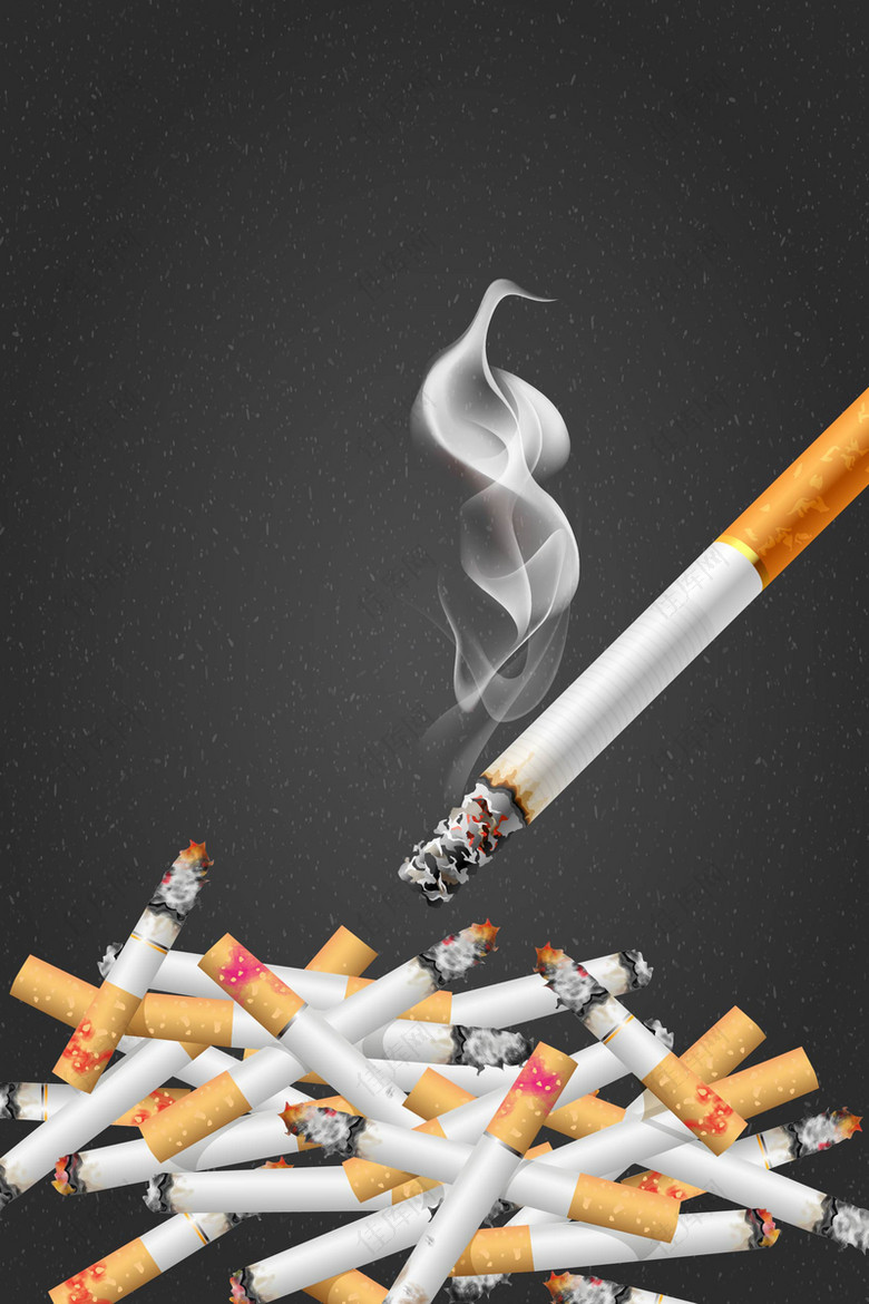 矢量禁止吸烟宣传海报背景