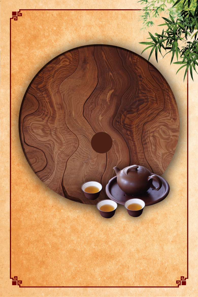 木纹养生红茶茶文化宣传海报背景素材