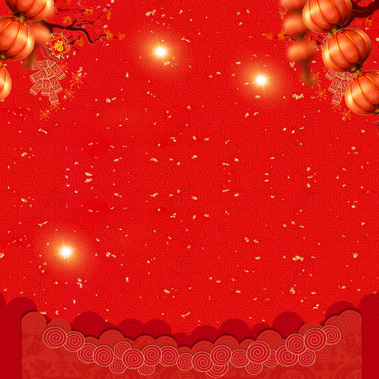 春节红色电商淘宝主图背景
