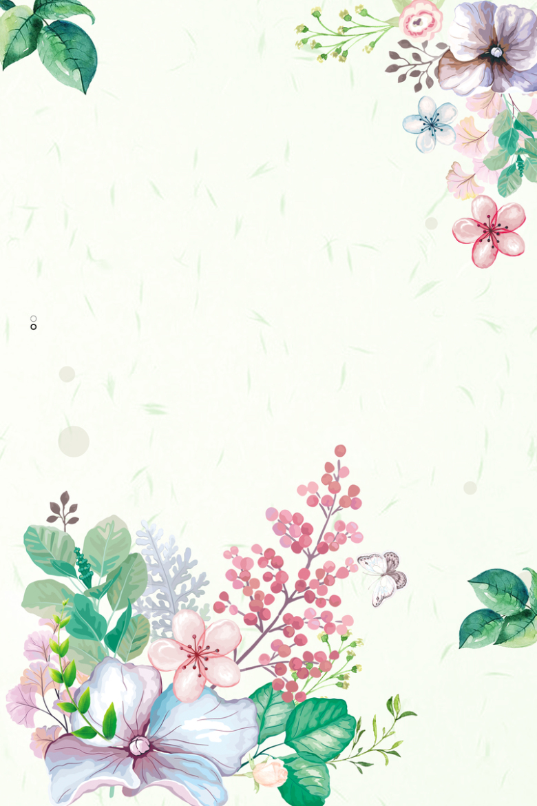 白色背景清新花卉新品上市海报