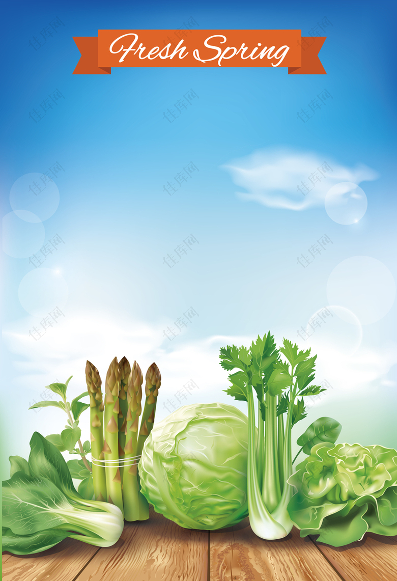 健康绿色蔬菜农场海报背景素材