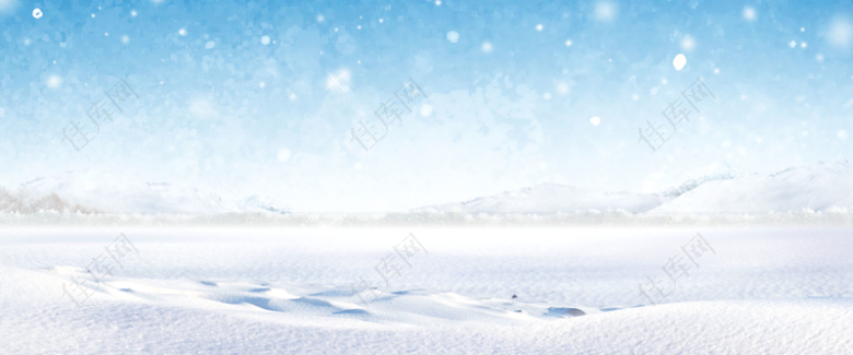 冬季梦幻光晕雪景背景