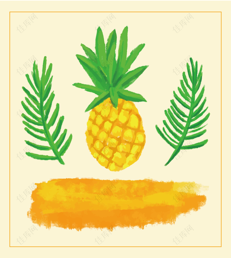菠萝海报背景素材