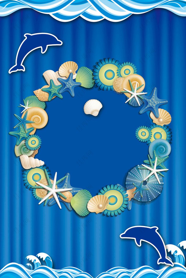 海洋生物海报背景
