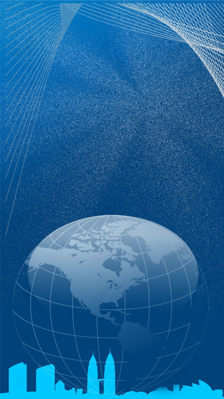 世界知识产权日蓝色世界地图知识维权H5