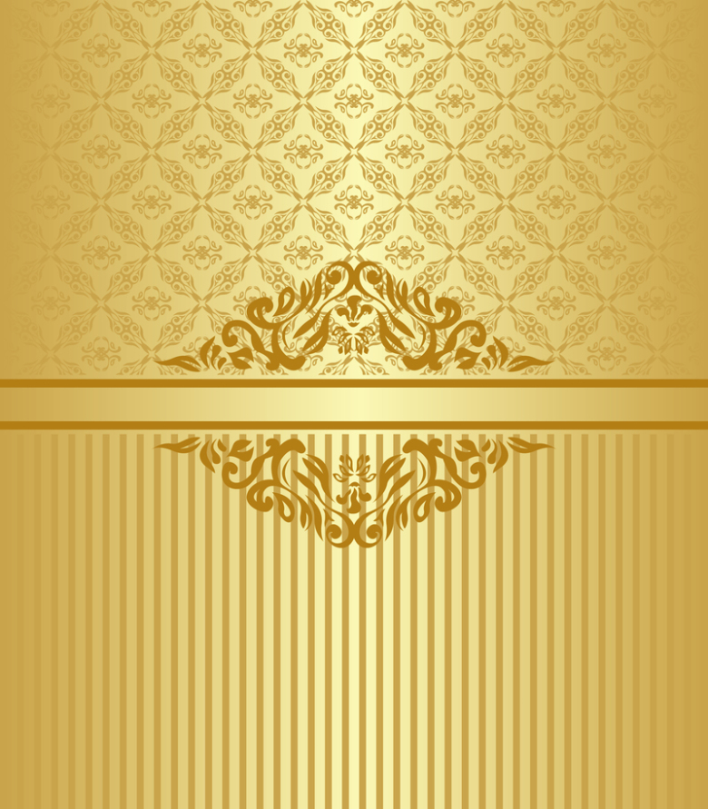 金色欧式花纹背景素材