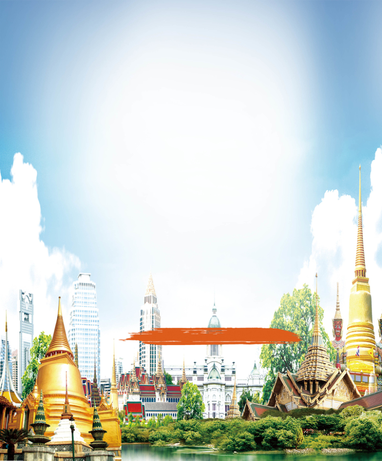 五一劳动节泰国旅游海报背景