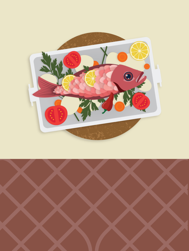 美食鱼料理日本美食矢量背景素材