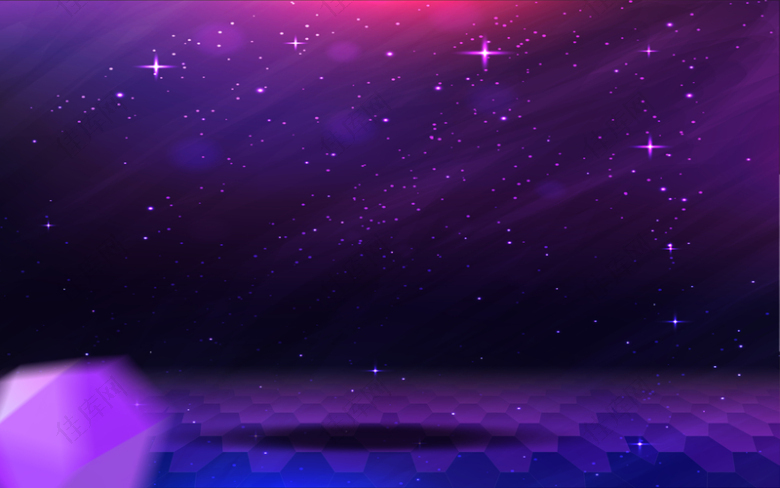 梦幻紫色光影科技背景素材