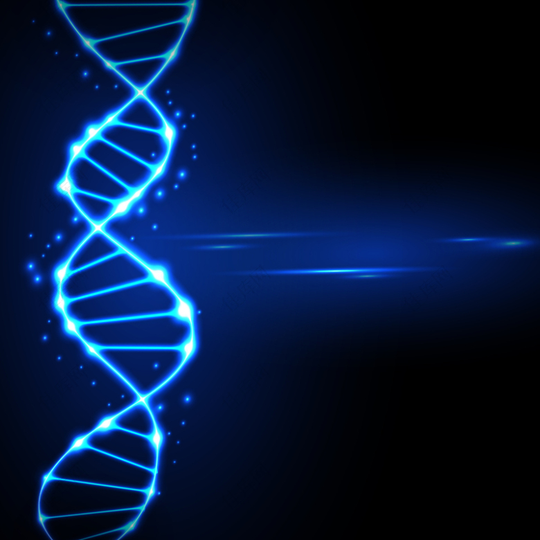 时尚科技元素DNA双螺旋结构海报背景