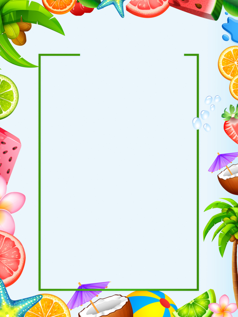 夏日水果派对简约海报模板背景素材