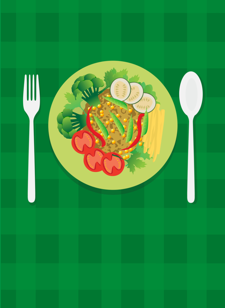 沙拉绿色健康食品海报背景素材